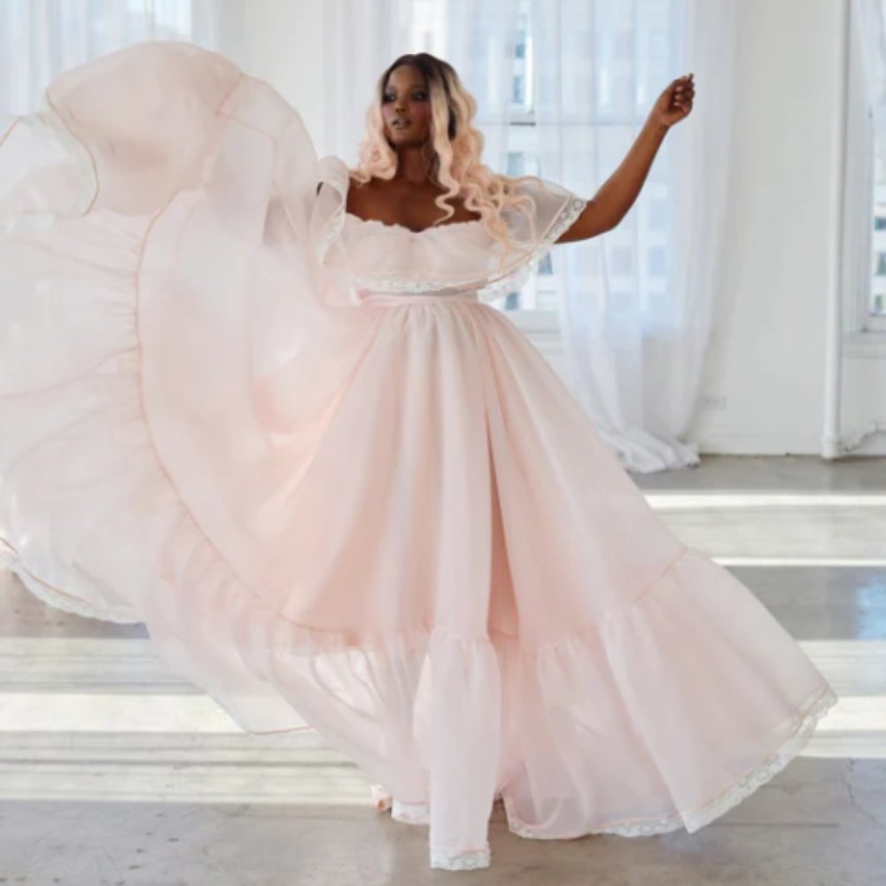 Selkie Romance Novel Dress (Valentine Pink)